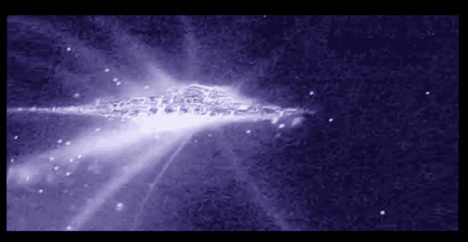 Bright comet-like object with glowing debris